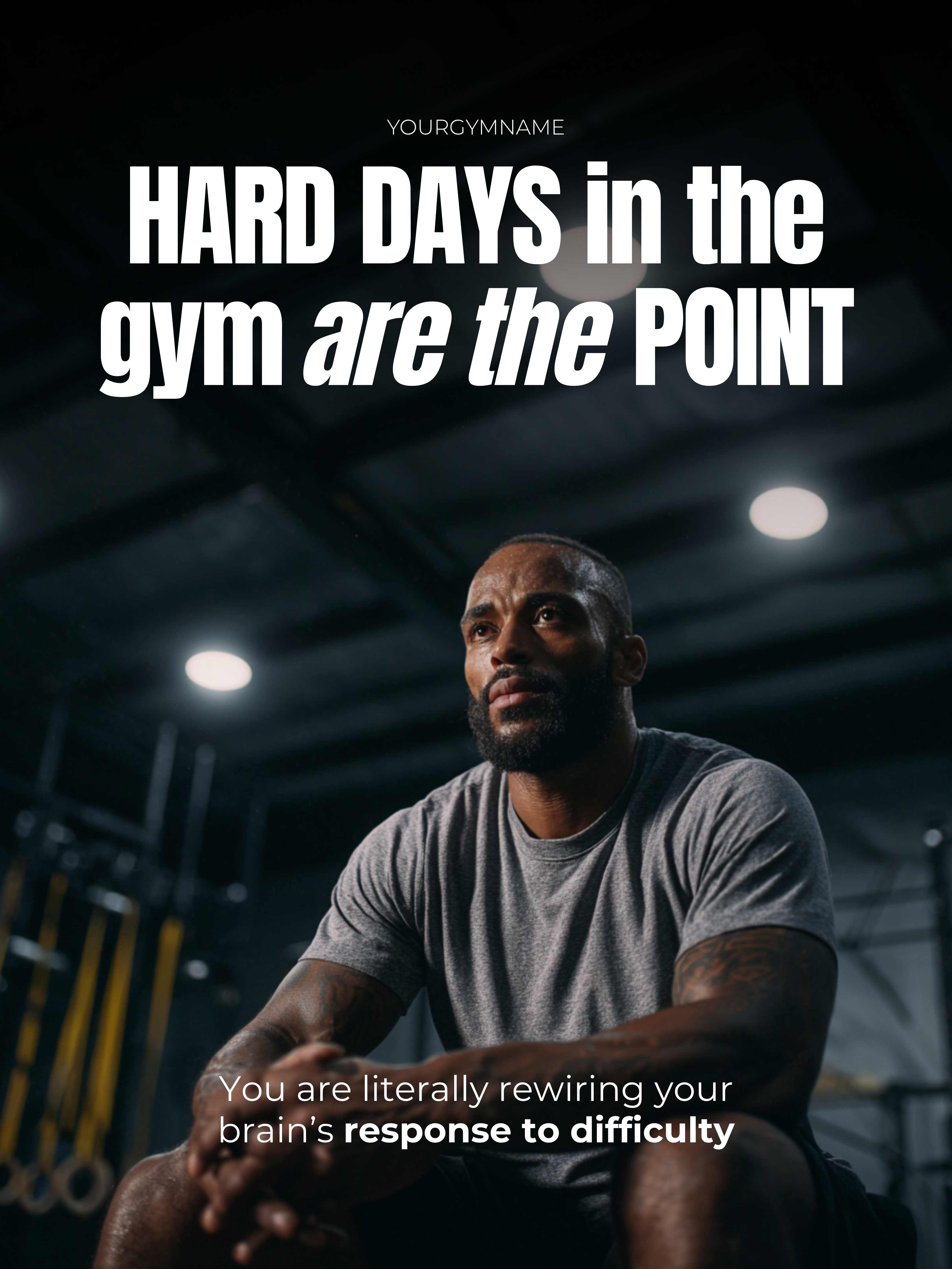 Post: Hard days in the gym are the point